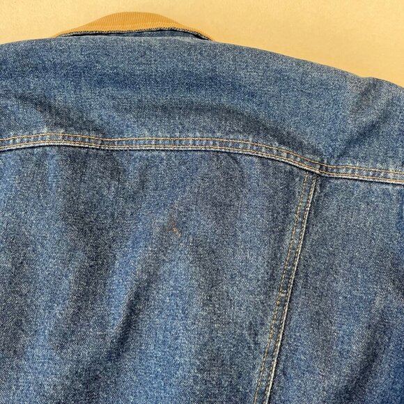 Vintage Wrangler Jean Jacket Mens 40 Blanket Lined Barn Chore Corduroy Collar - Picture 5 of 12